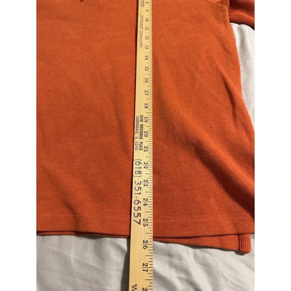 Polo Ralph Lauren 1/4 Zip Pullover Men Medium Orange Preppy Pony Classic Sweater